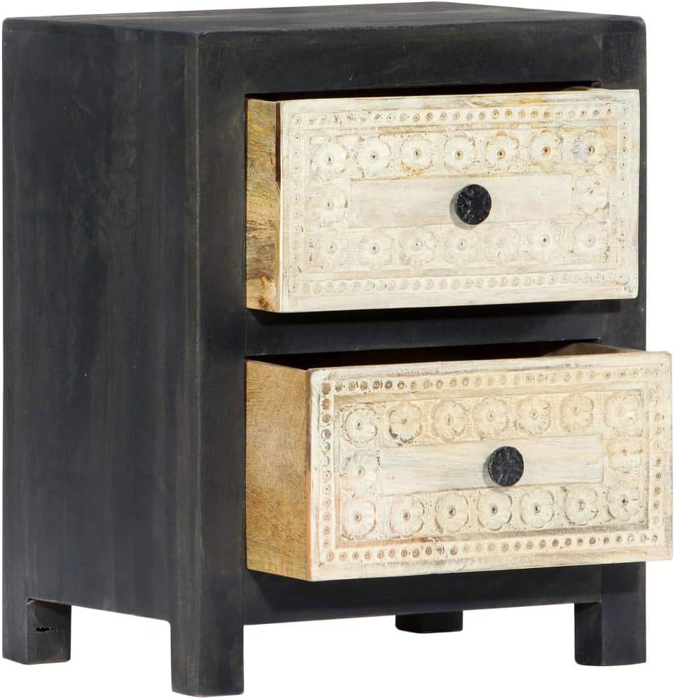 Wooden Bedside Cabinet with Storage, Gray G959