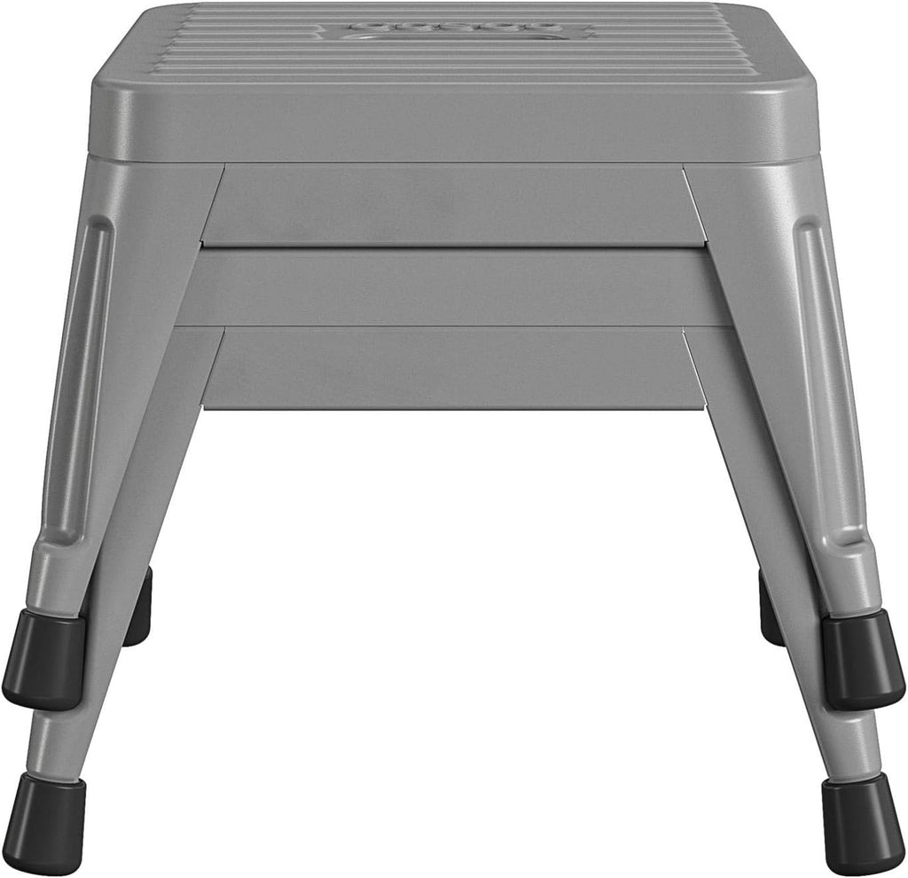Stackable Steel Step Stool, 2 Pack, Gray R7407