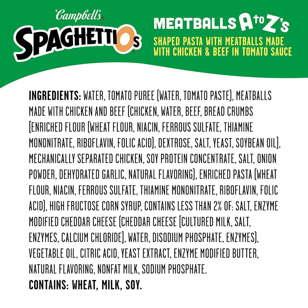 Canned Pasta with Meatballs, 15.6 oz Can, Pack of 12 Z4139