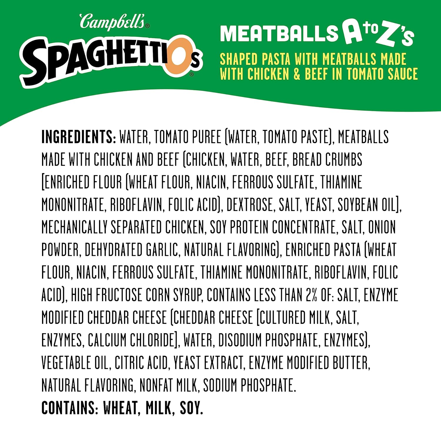 Canned Pasta with Meatballs, 15.6 oz Can, Pack of 12 Z4139