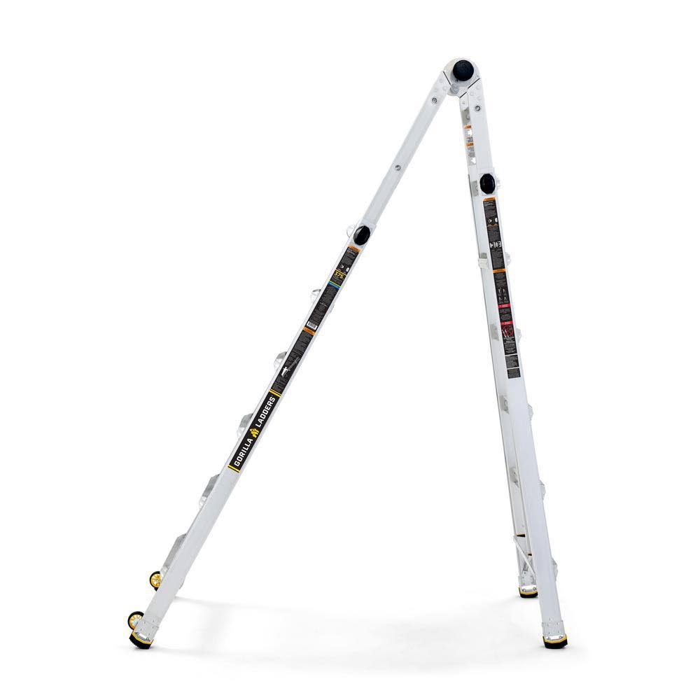 26 ft. Aluminum Multi-Position Ladder with Wheels, 375 lb. Load Capacity Z1942