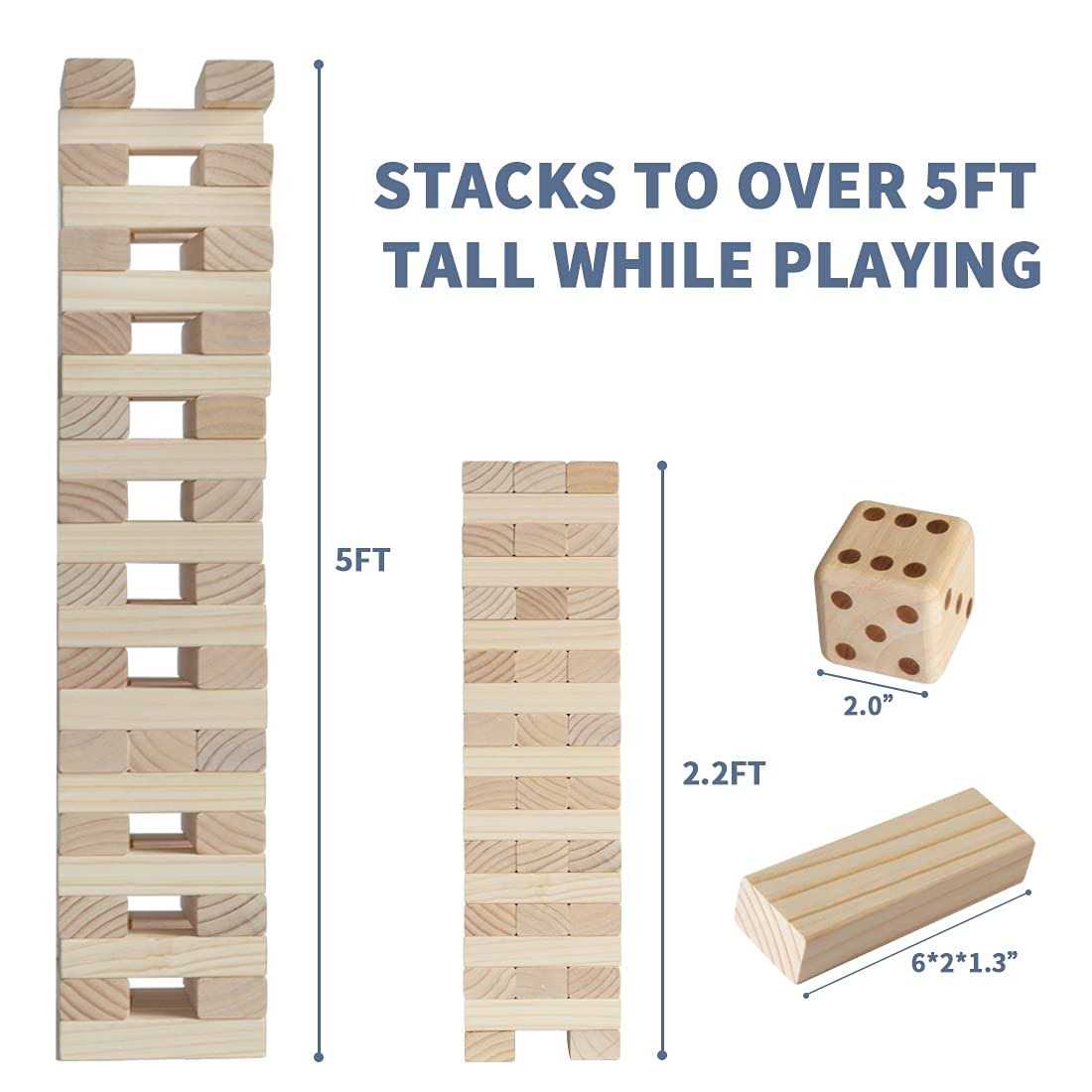 Giant Tumble Tower Game Stacking Indoor/Outdoor M437791
