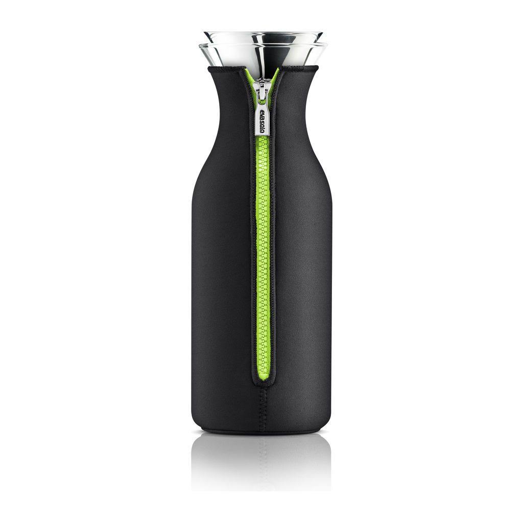 Fridge Carafe with Neoprene Cover, 1 Liter, Black/Lime Z2239