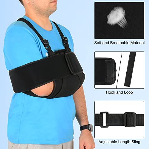 Adjustable Arm Sling Shoulder Immobilizer for Men and Women J535