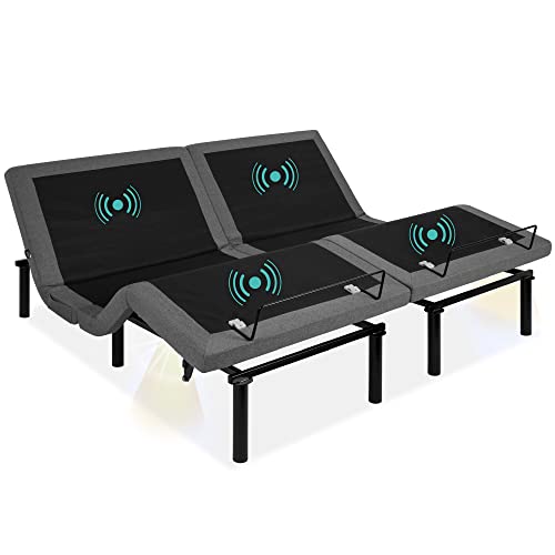 Best Choice Products Ergonomic Twin XL Size Adjustable Bed, Zero Gravity Base for Stress Management w/Wireless Remote Control, Massage, USB Ports