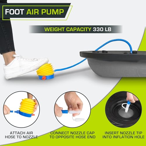 Balance Trainer Half Ball with Resistance Bands and Pump for Home Gym Workout A6273