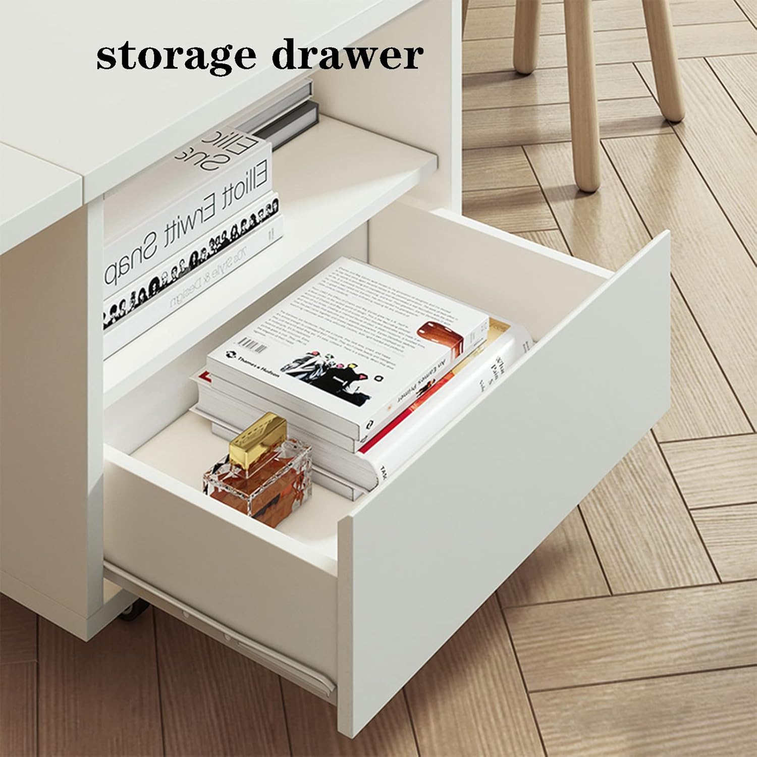 Folding Coffee Table with Rollers, Solid Wood Drop-Leaf Design Z606