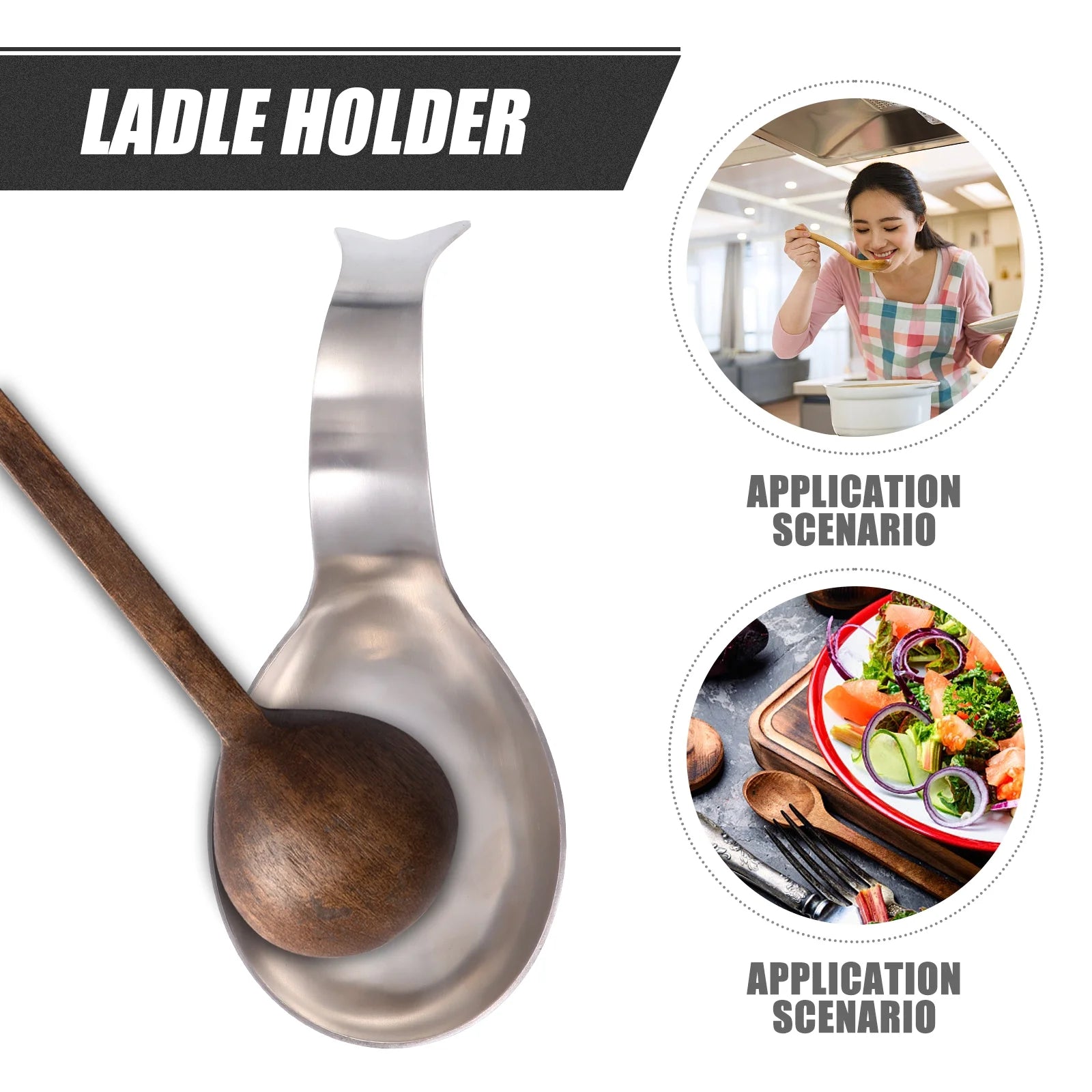 Stainless Steel Spoon Rest for Kitchen Utensil Holder U7775