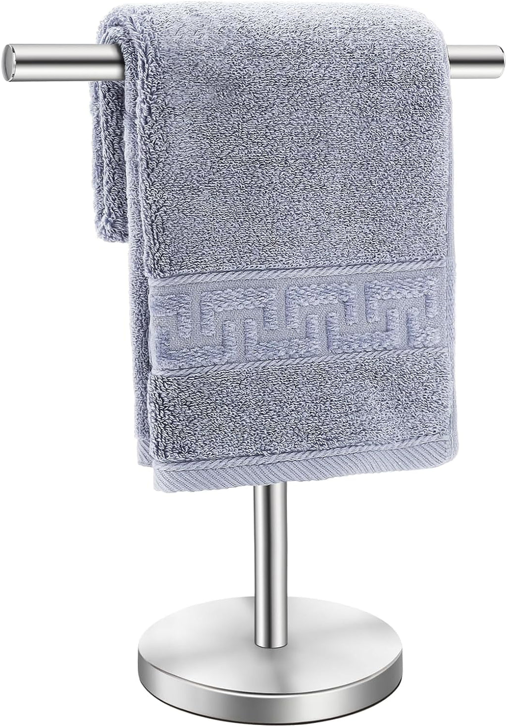 T-Shape Bath Hand Towel Holder Stand, Stainless Steel, Matte Black J343