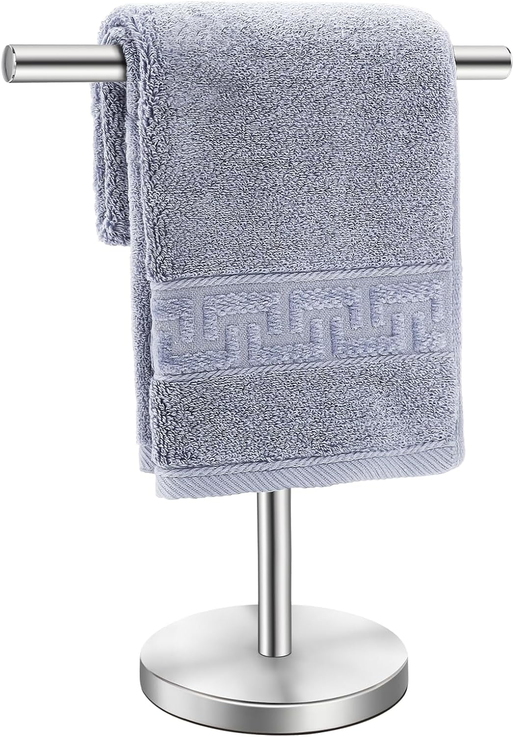T-Shape Bath Hand Towel Holder Stand, Stainless Steel, Matte Black J343