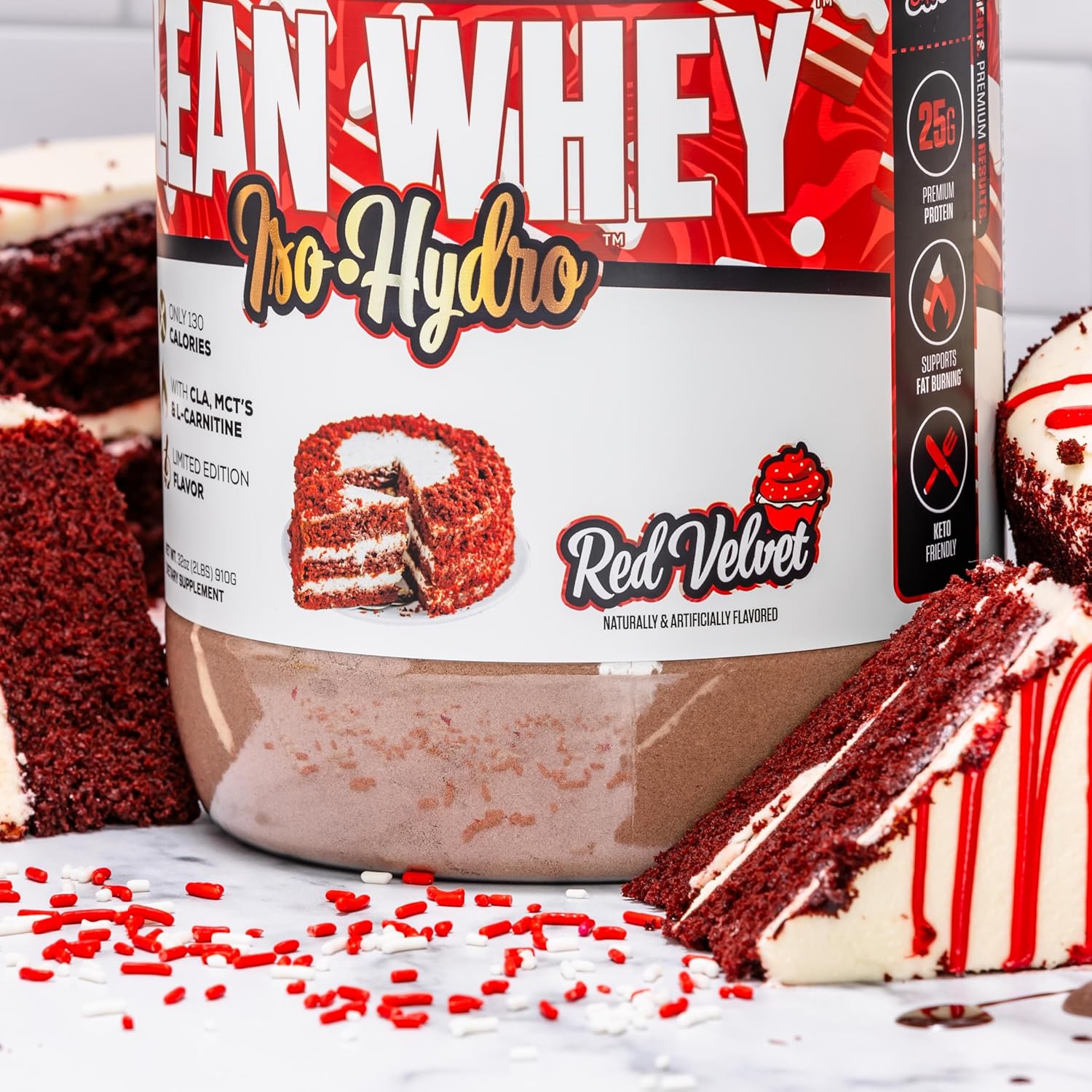 Lean Whey Protein Powder, 25g Protein per Scoop, Low Carb W829