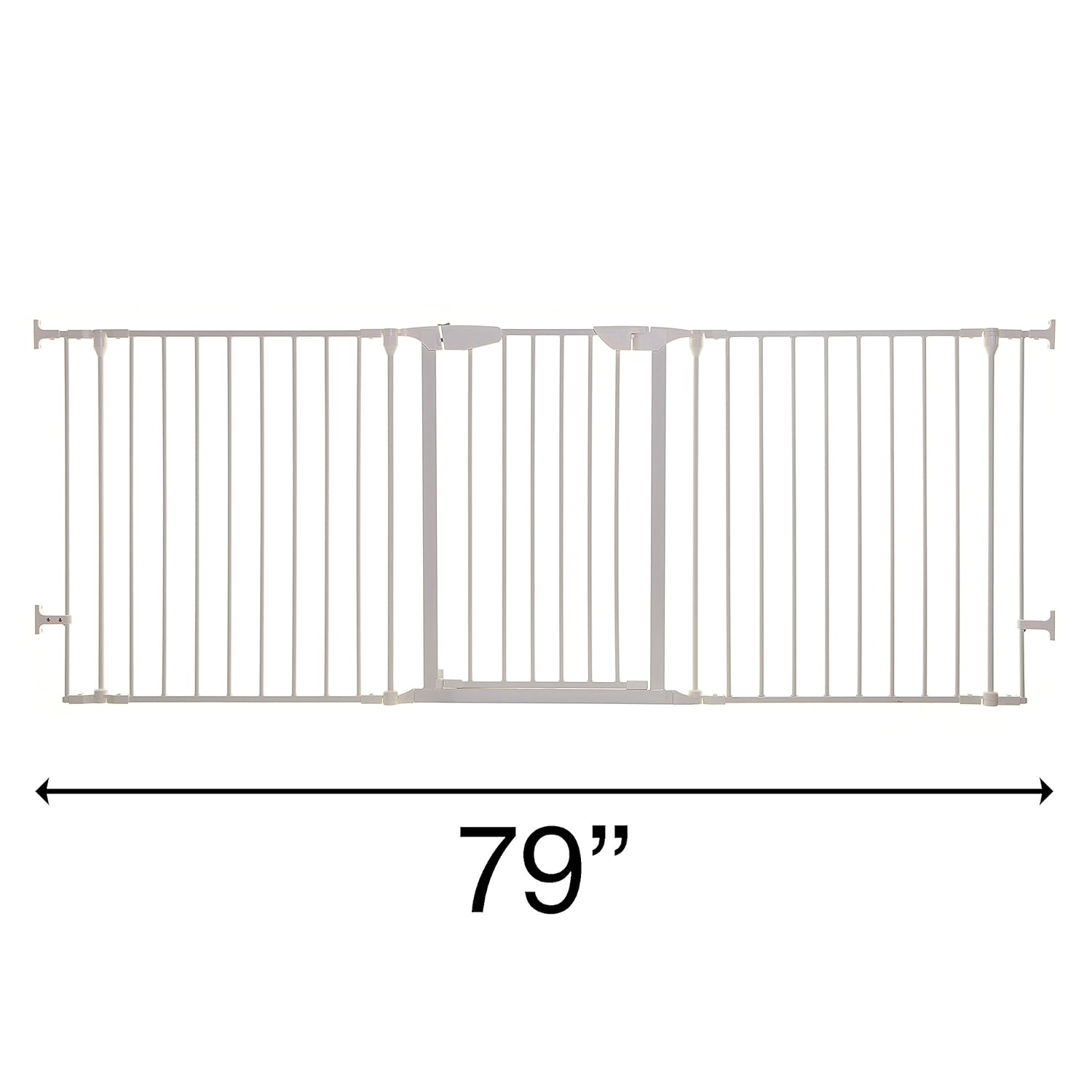Baby Gate for Stairs, Straight Angled or Irregular Openings (White) G4922