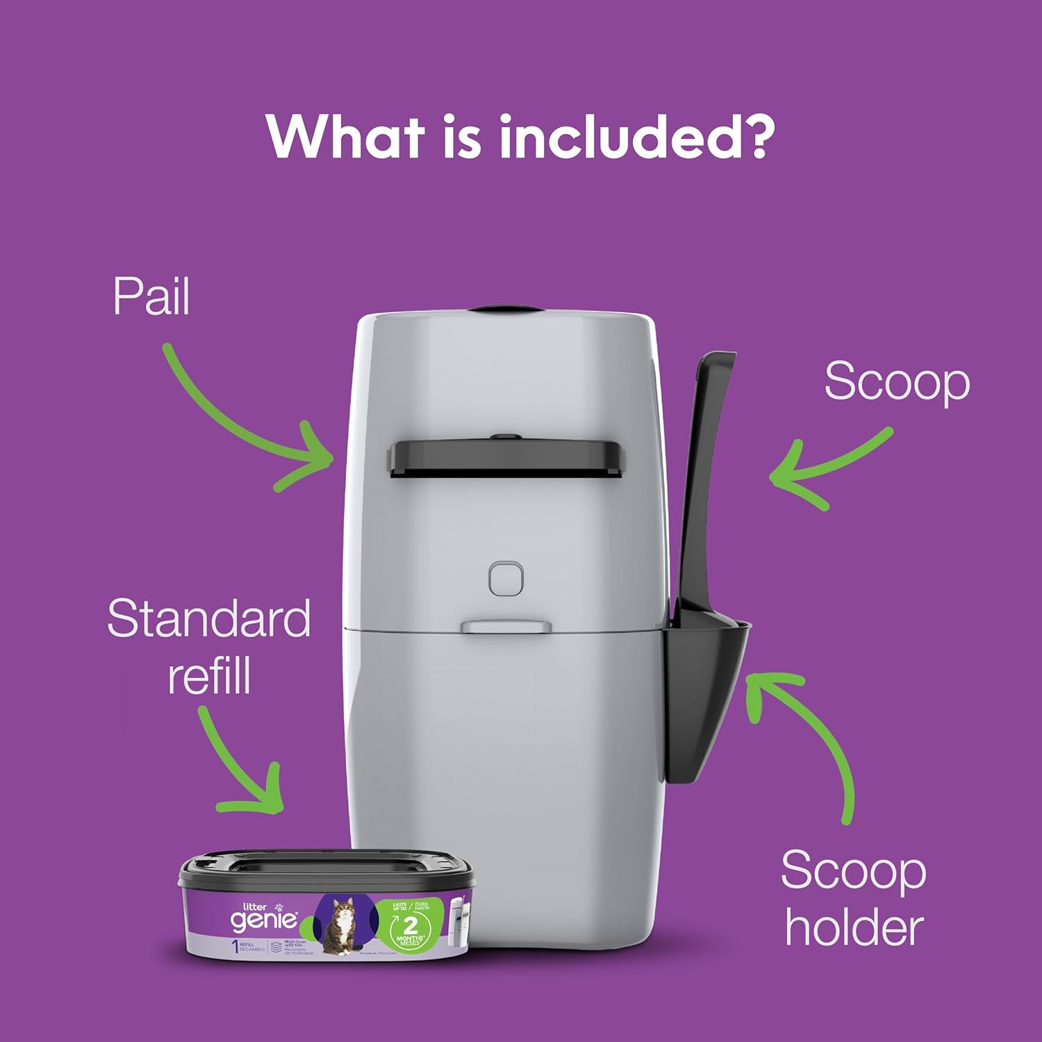 Cat Litter Box Waste Disposal System with Odor Control Refill Bag B799007