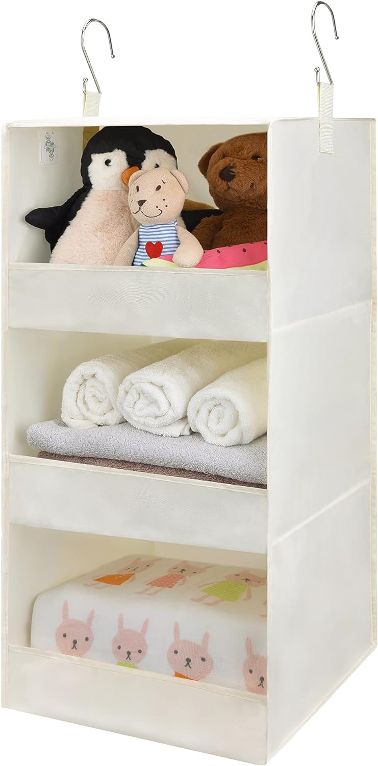 3-Pack Cloth Storage Bins & Hanging Closet Organizer Y273