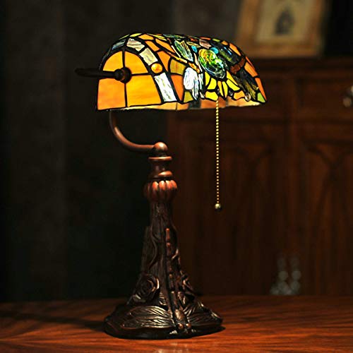 Dragonfly Stained Glass Table Lamp for Living Room Bedside O947974
