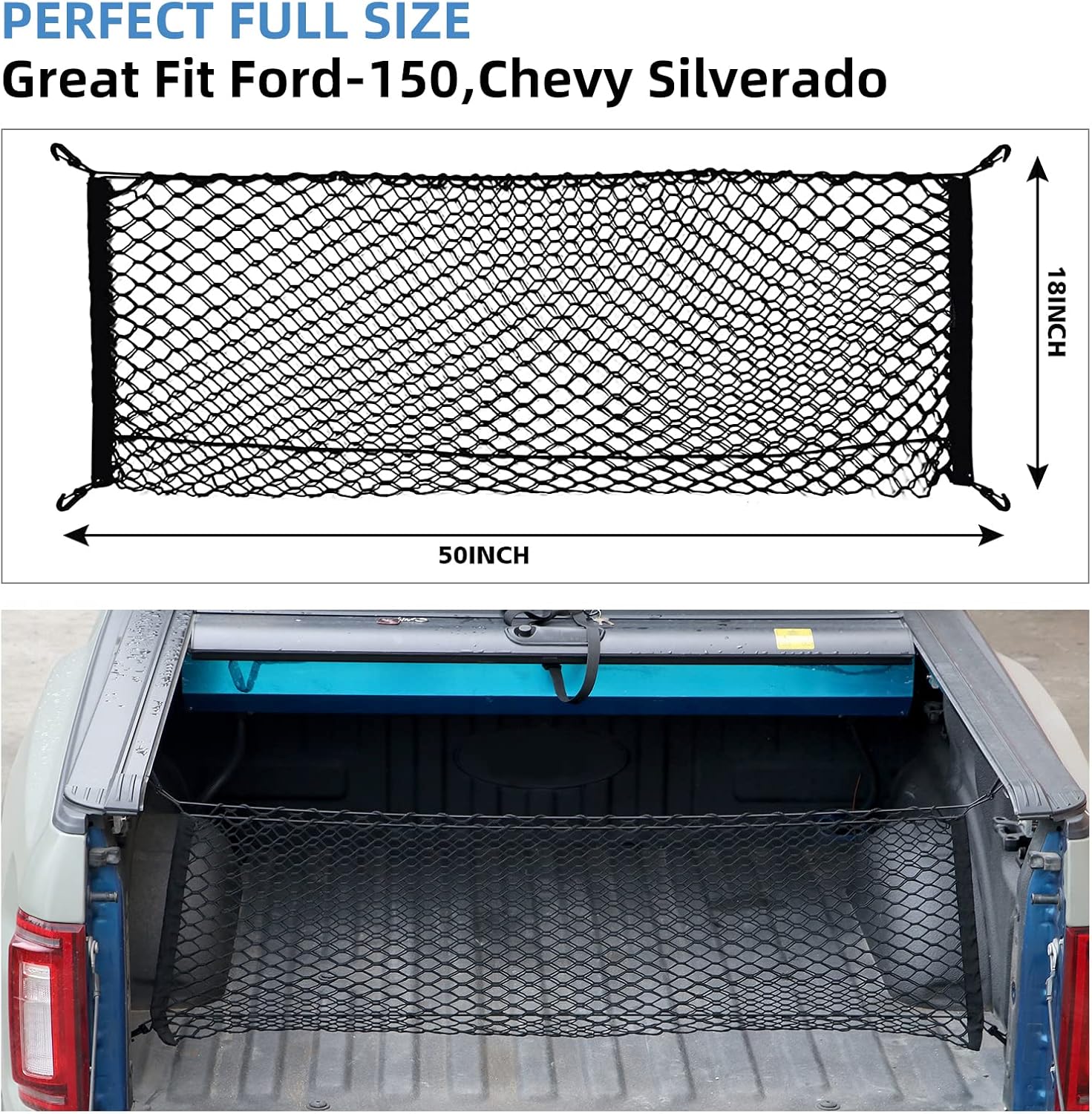 Car Rear Cargo Net for SUV Trunk Organizer F130