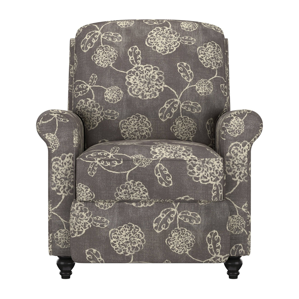 Push Back Recliner Chair in Warm Multi Floral Z8766