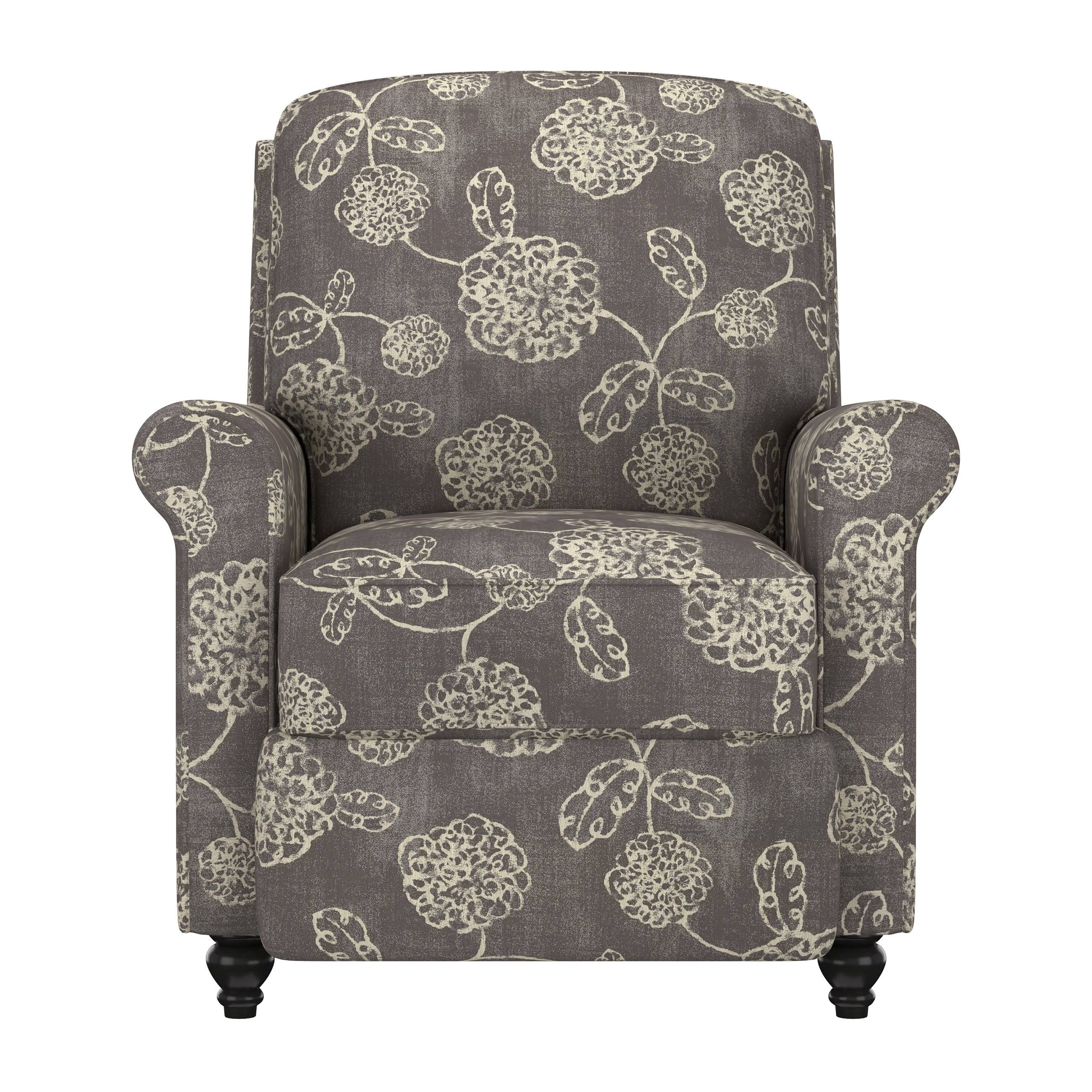 Push Back Recliner Chair in Warm Multi Floral Z8766