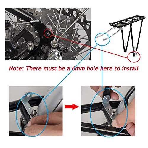 Bike Cargo Rack Adjustable Rear Luggage Carrier 55lbs Capacity P398111