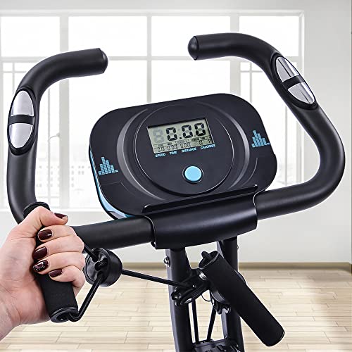2 in 1 Recumbent and Upright Exercise Bike, 16-Level Magnetic Resistance, Foldable D363