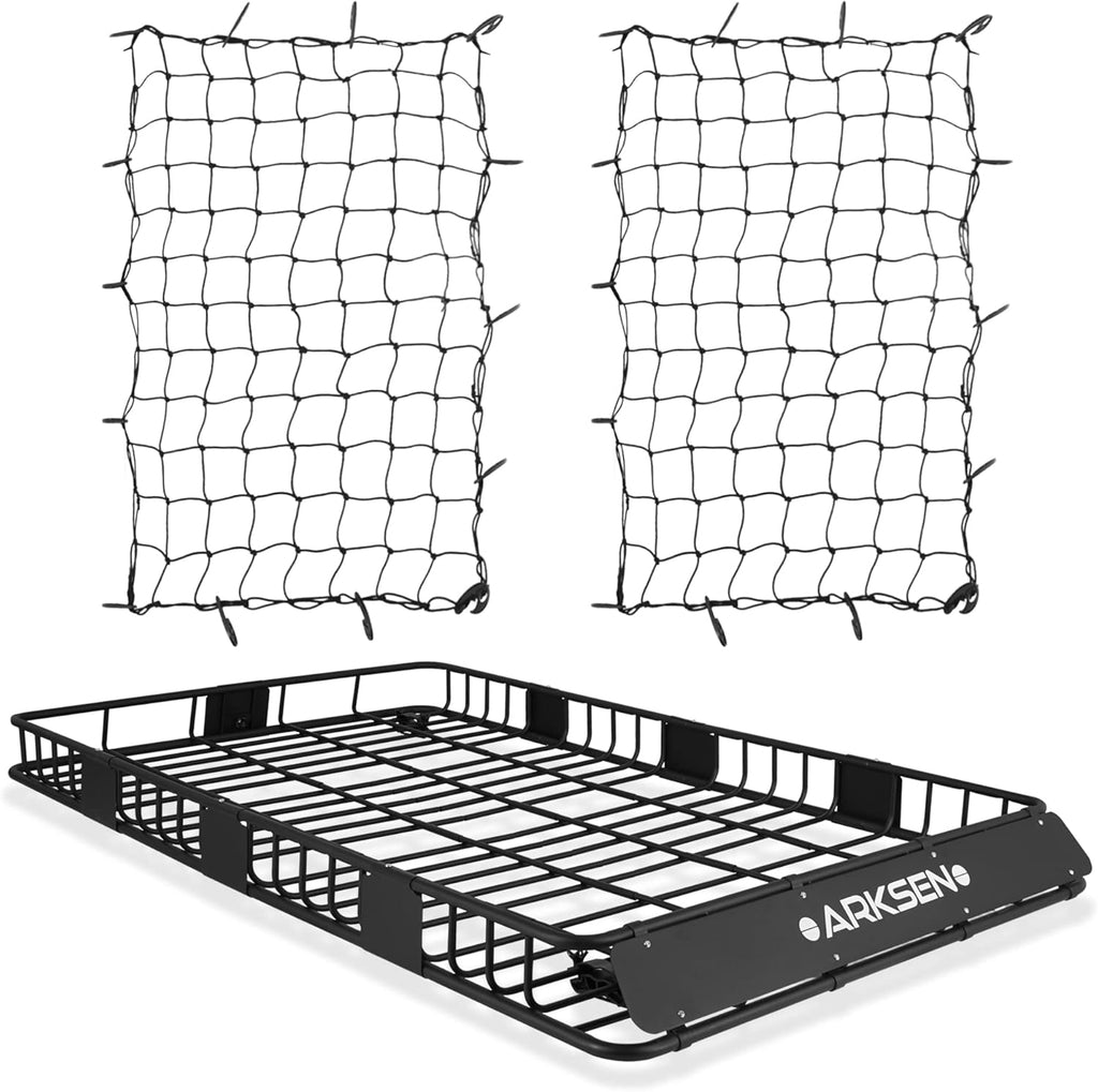 84 Inch Roof Rack Cargo Basket with Soft-Shell Waterproof Roof Bag for SUV, Trucks, Cars K802371
