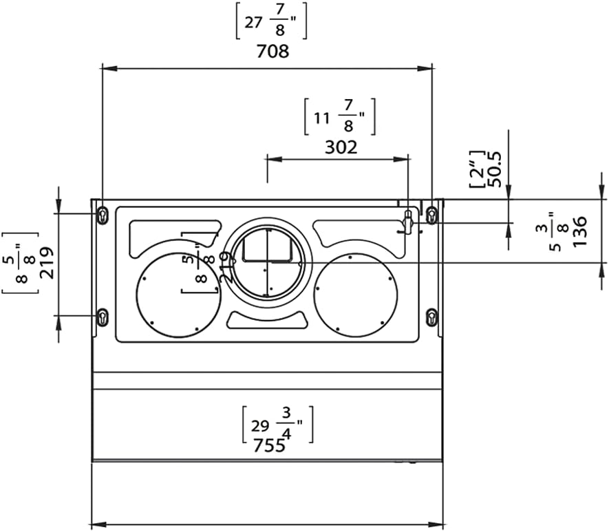 Under Cabinet Range Hood 36 Inch, Stainless Steel, 650 CFM V55460