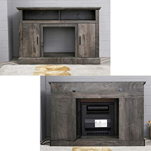 Corner Electric Fireplace TV Stand for TVs up to 42" Wide, Rustic Y278