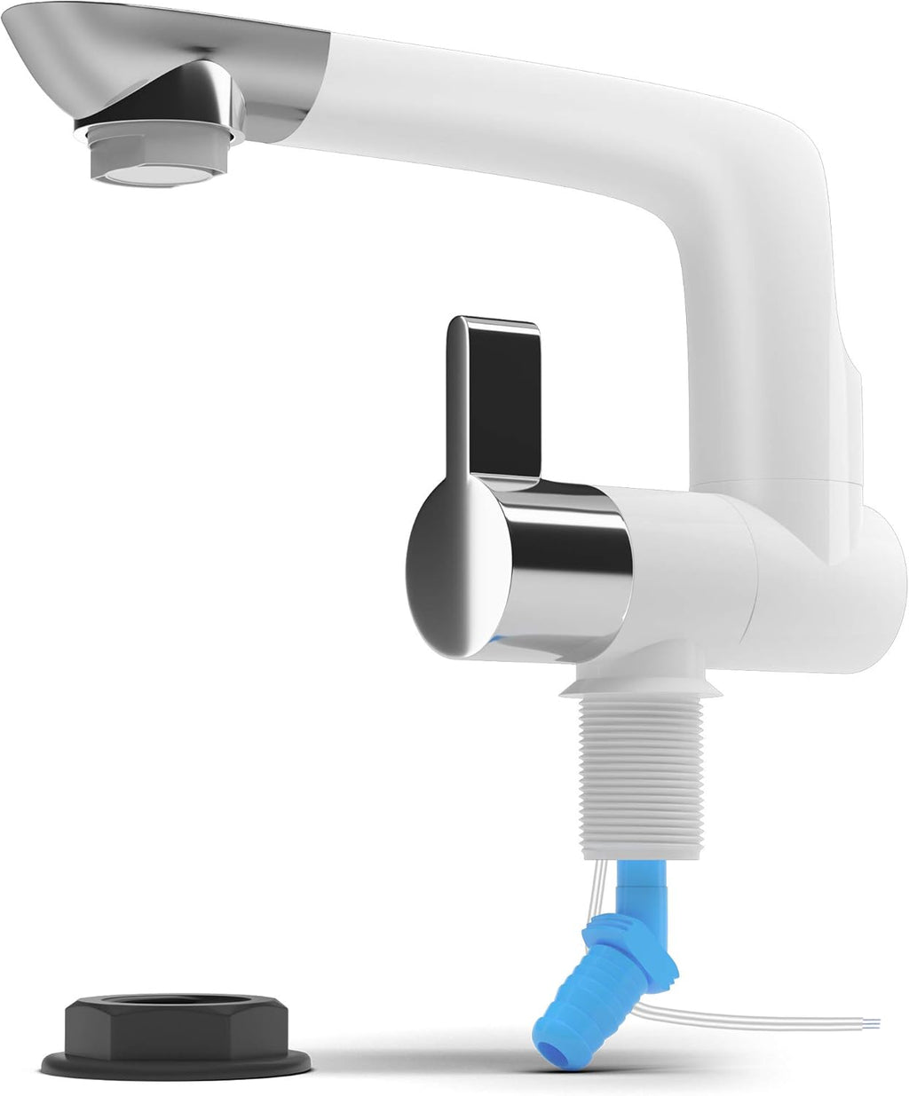 12V Electric Water Faucet Tap with Switch for RV, Trailer, Campervan or Boat D129334