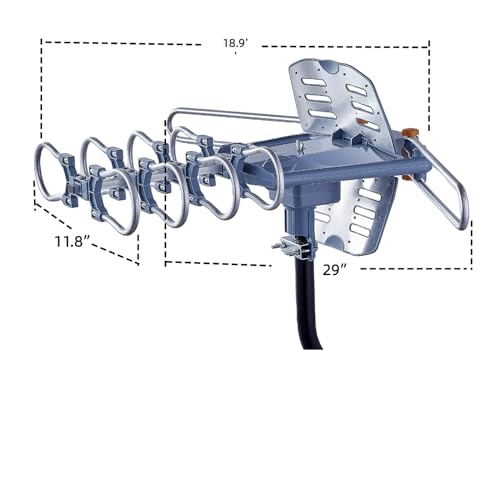 Outdoor TV Antenna, 360° Rotation, Supports 2 TVs P860760