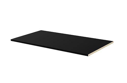 Palace Imports 100% Solid Wood Large Shelf for Kyle Wardrobe/Armoire/Closet ONLY, Black