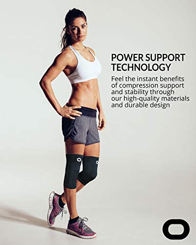 Compression Knee Sleeve (1 Pair) - Non-Slip Knee Support for Running, Weightlifting, Gym I14051