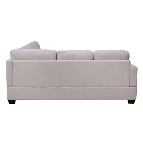 Upholstered U-Shape Sectional Sofa with Chaise Lounge, Beige S3622