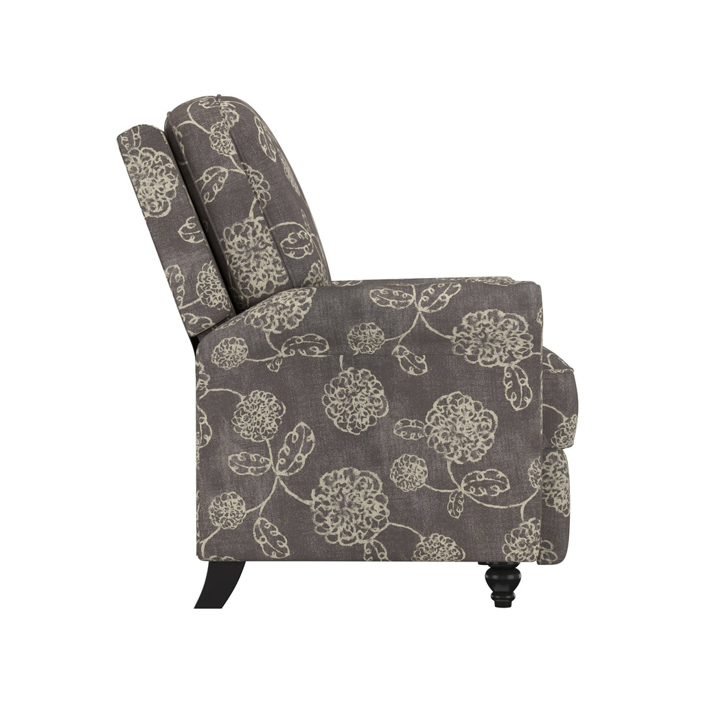 Push Back Recliner Chair in Warm Multi Floral Z8766