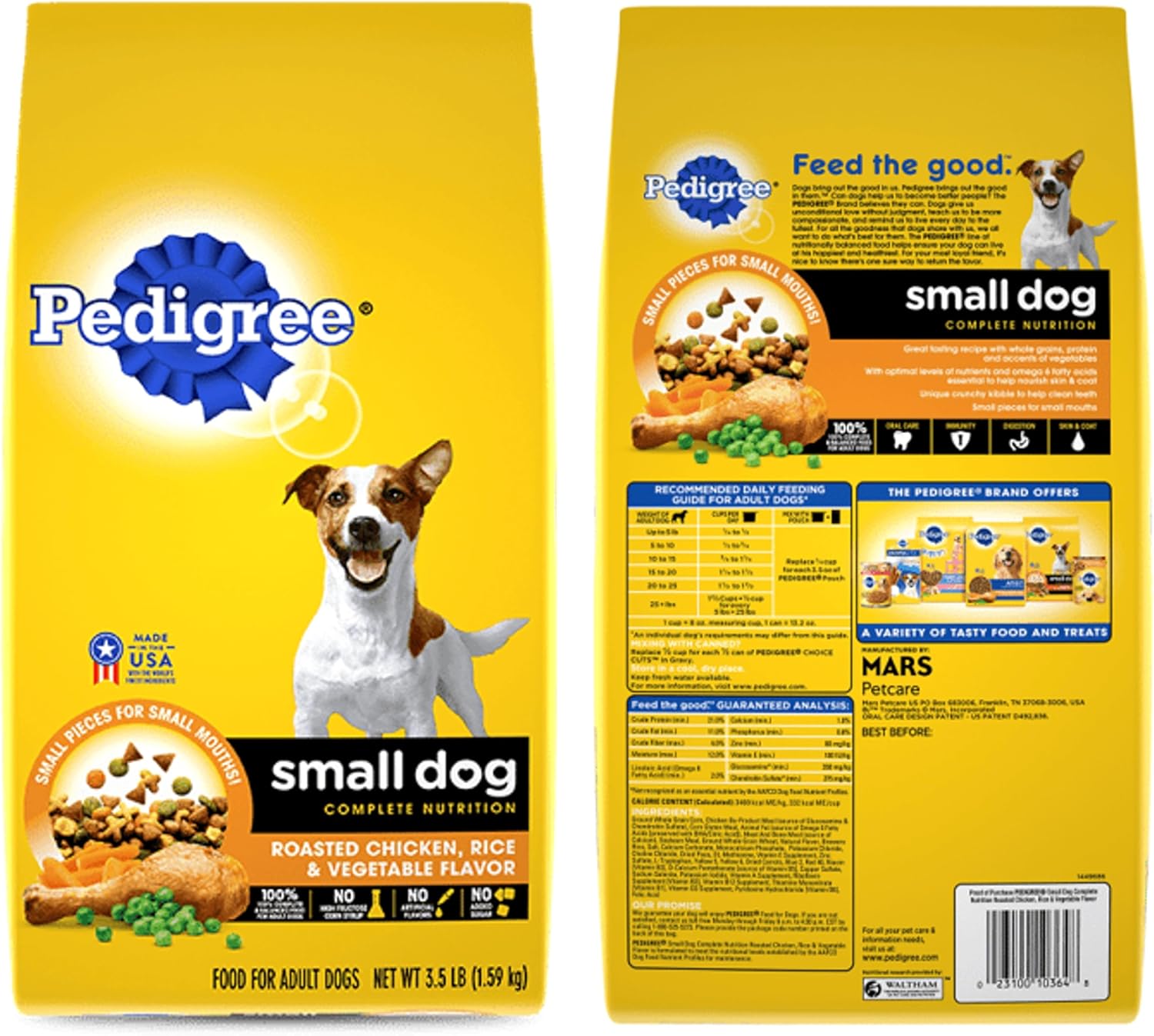 Small Dog Dry Food Bundle with Chicken, Rice & Vegetables Flavor, Carrot Toy and Booklet T216