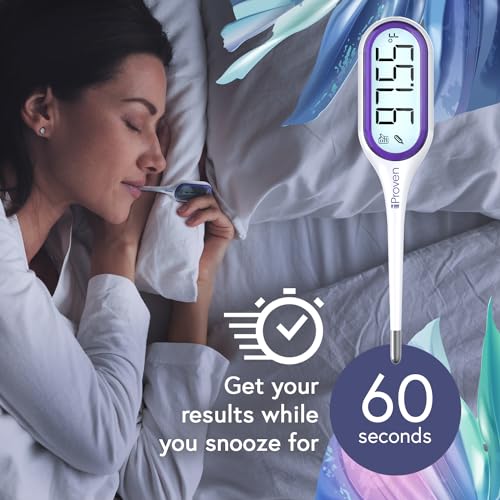 Basal Body Thermometer with Backlight, 1/100 Degree Precision for Ovulation Tracking C465