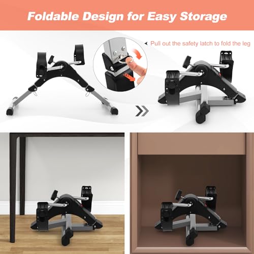 Mini Exercise Bike, Folding Under Desk Pedal Exerciser with LCD Display F541478
