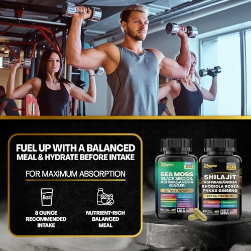 Sea Moss and Shilajit Bundle with Black Seed Oil and Ashwagandha D905