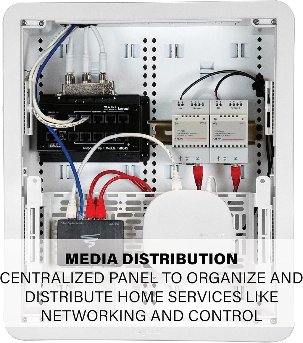 Cable Management Enclosure, 17-Inch Recessed Wall Box, White K143612