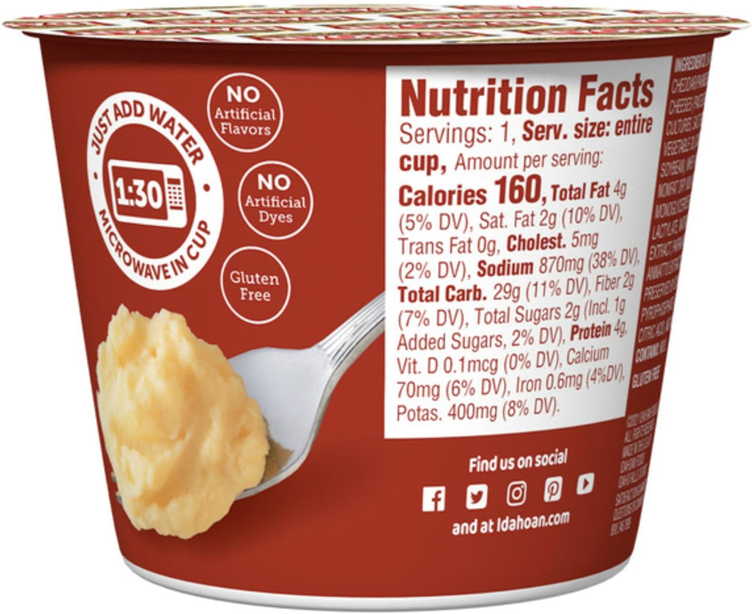 Mashed Potatoes Microwavable Bowls Variety Pack of 8 B478401