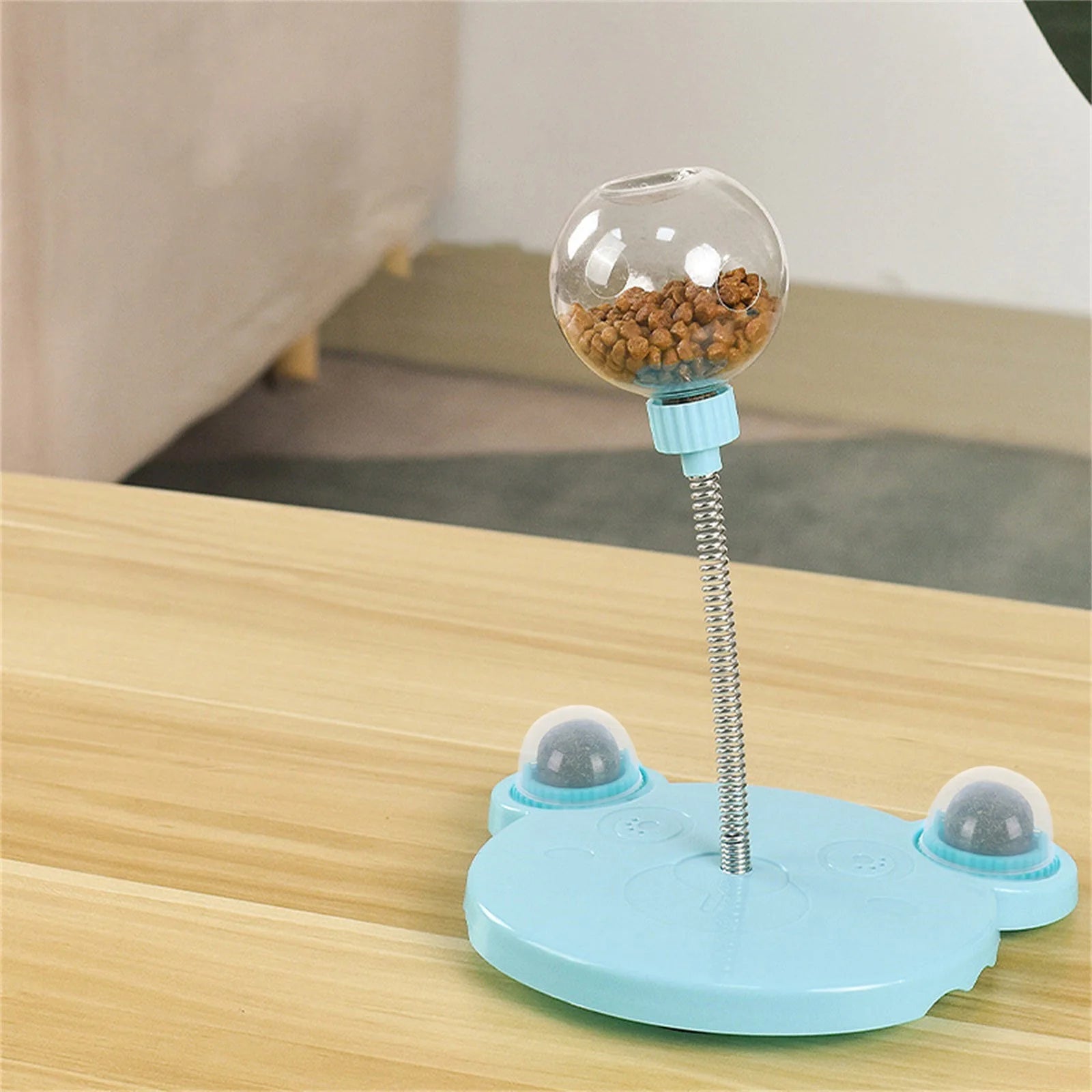 Cat Treat Dispenser Interactive Slow Feeder Toy with Peppermint Balls T587807