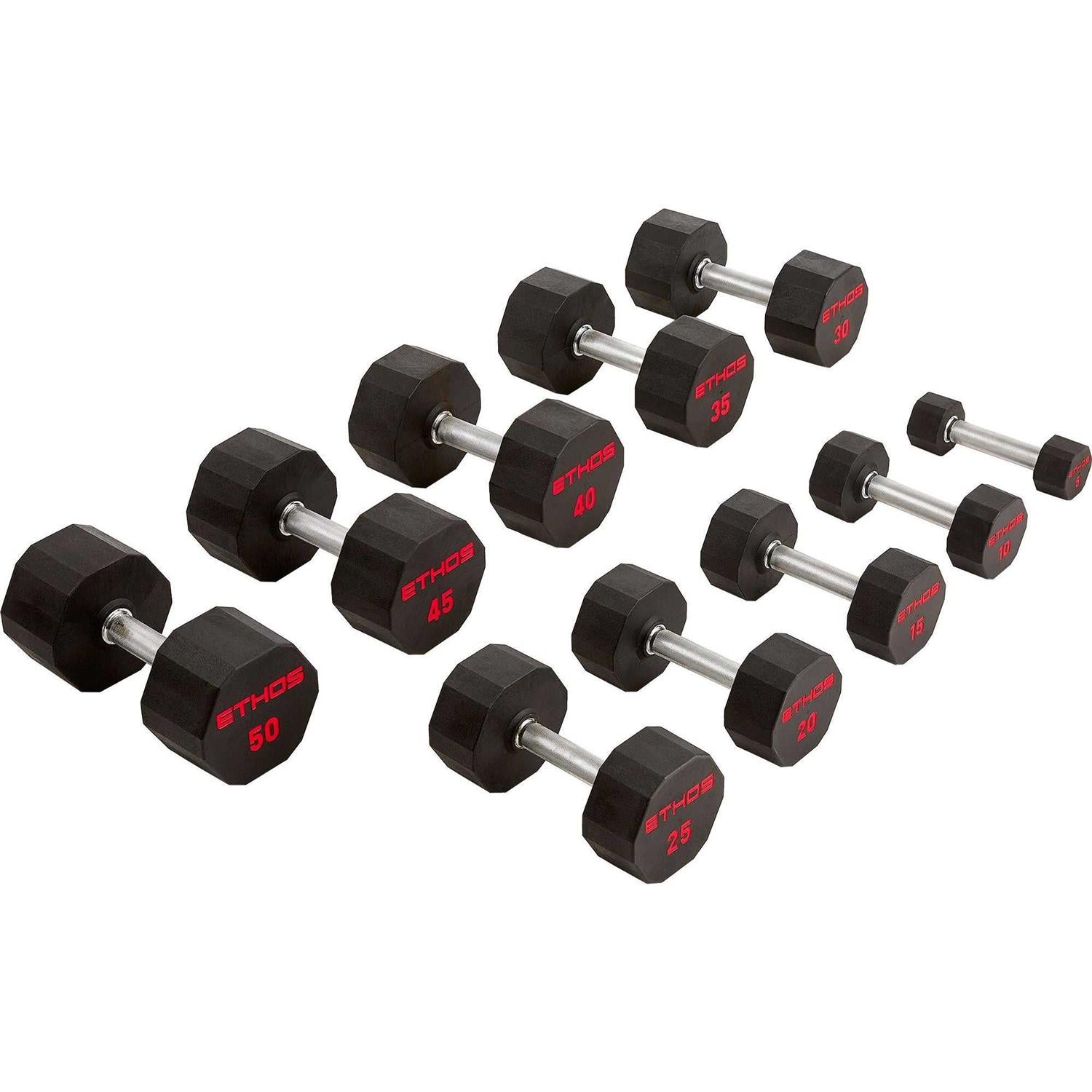 Rubber Hex Dumbbell D1274