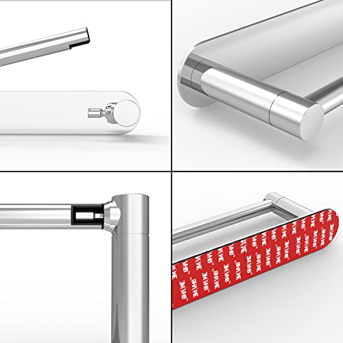 Adhesive Toilet Paper Holder Brushed Nickel, No Drilling J17928