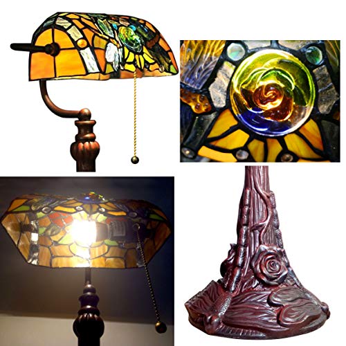 Dragonfly Stained Glass Table Lamp for Living Room Bedside O947974