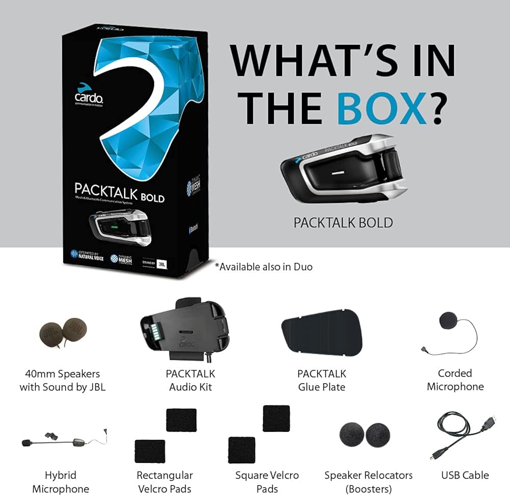 Motorcycle Bluetooth Communication System Headset - Black, Single Pack L15870