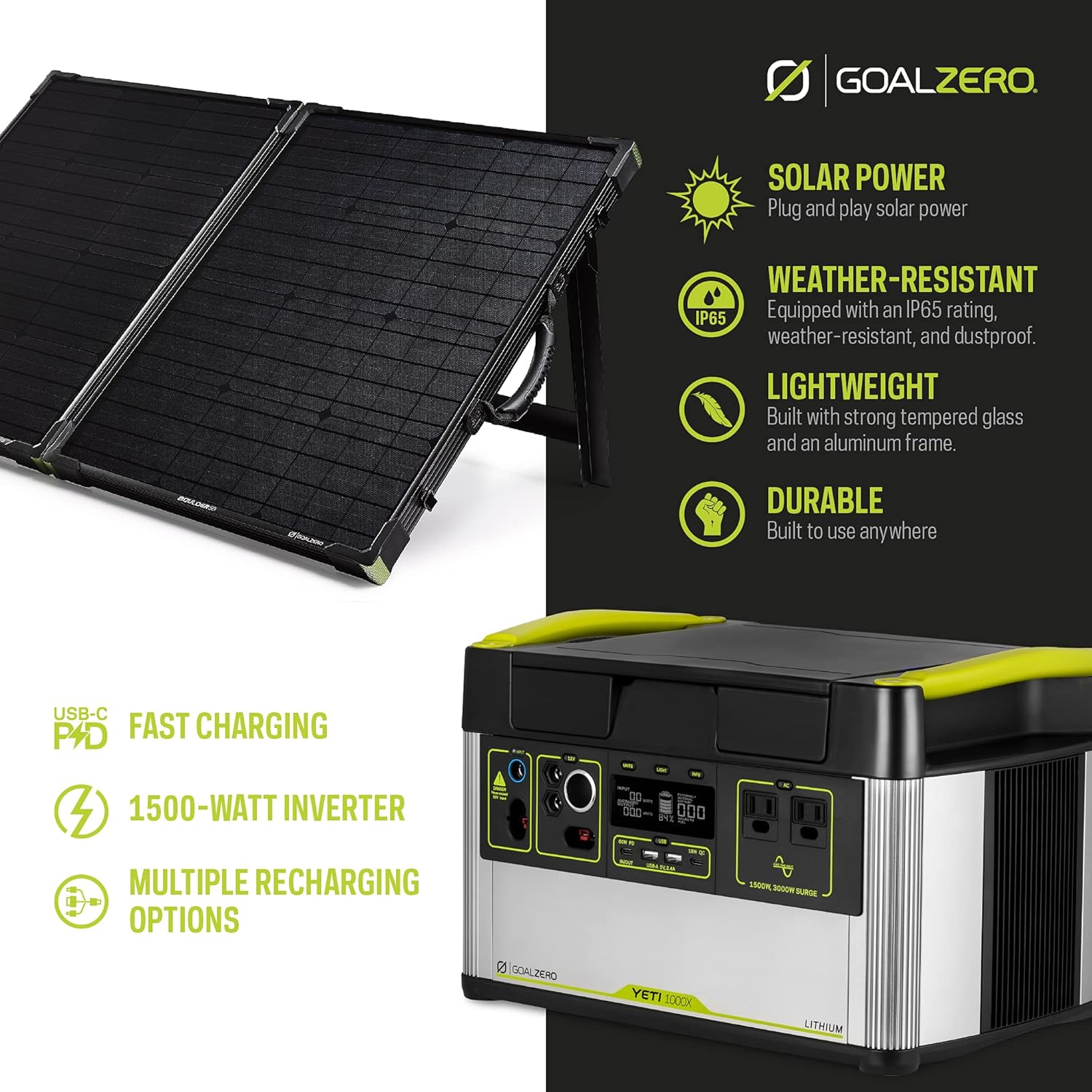 Solar Generator Kit with Portable Solar Panel J800700