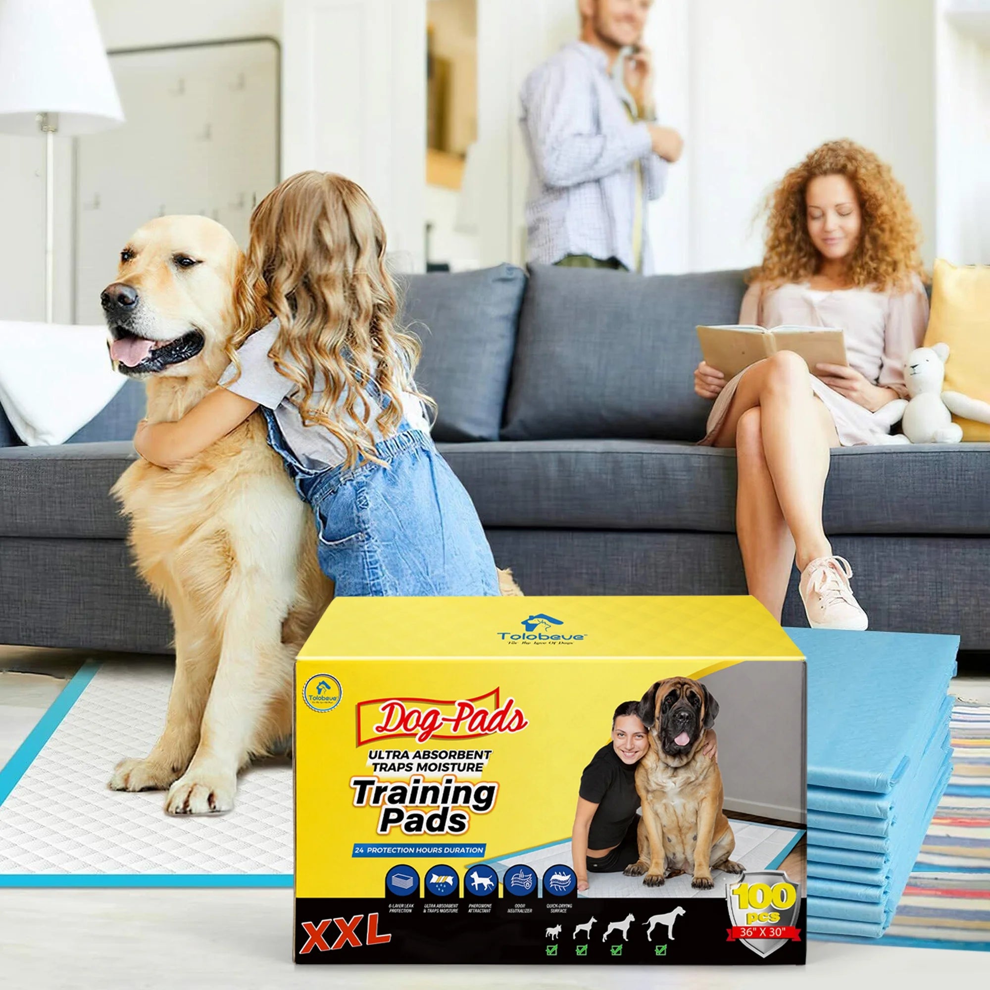 XXL Absorbent Dog Training Pads, 30x36 inch, 100 Count R287