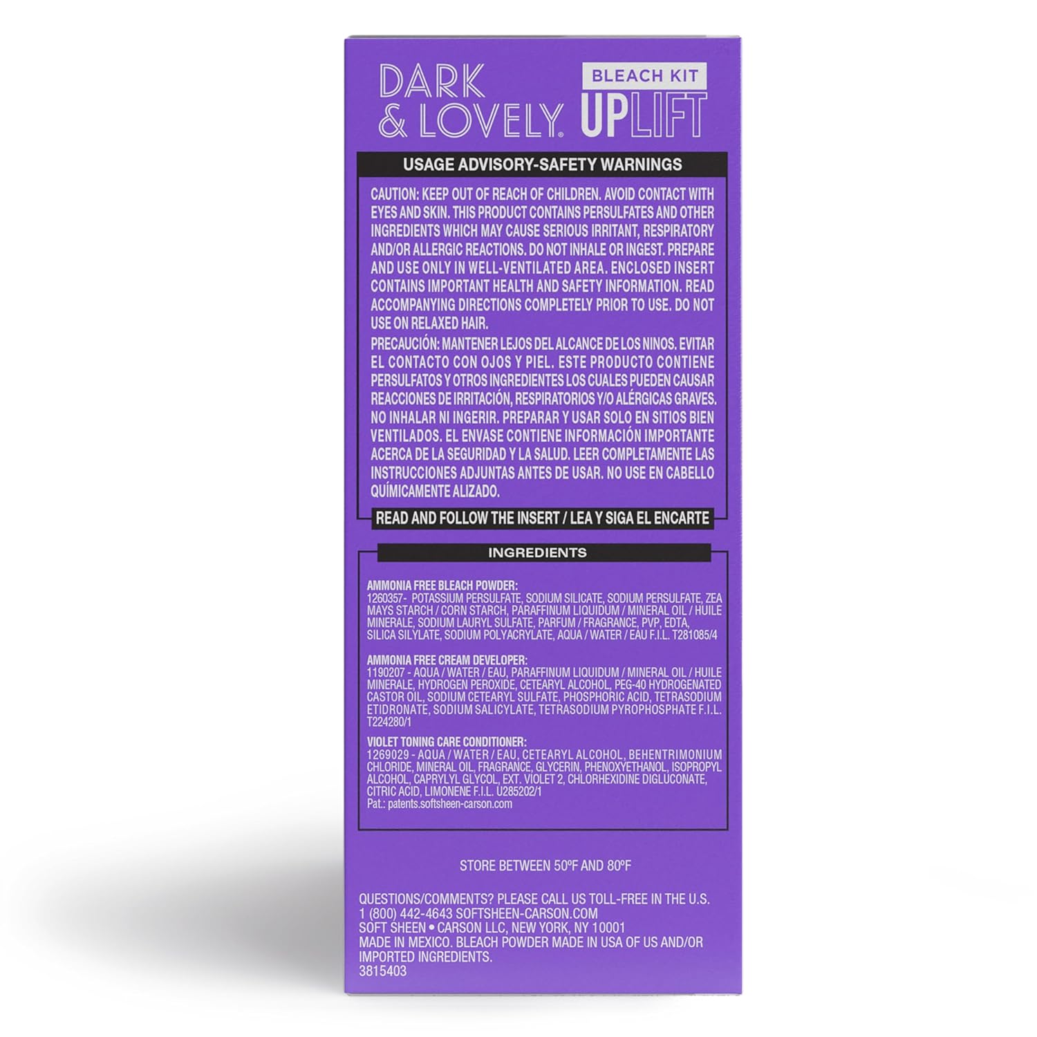 Hair Bleaching Kit for Dark Hair, Bleach Blonde Z541