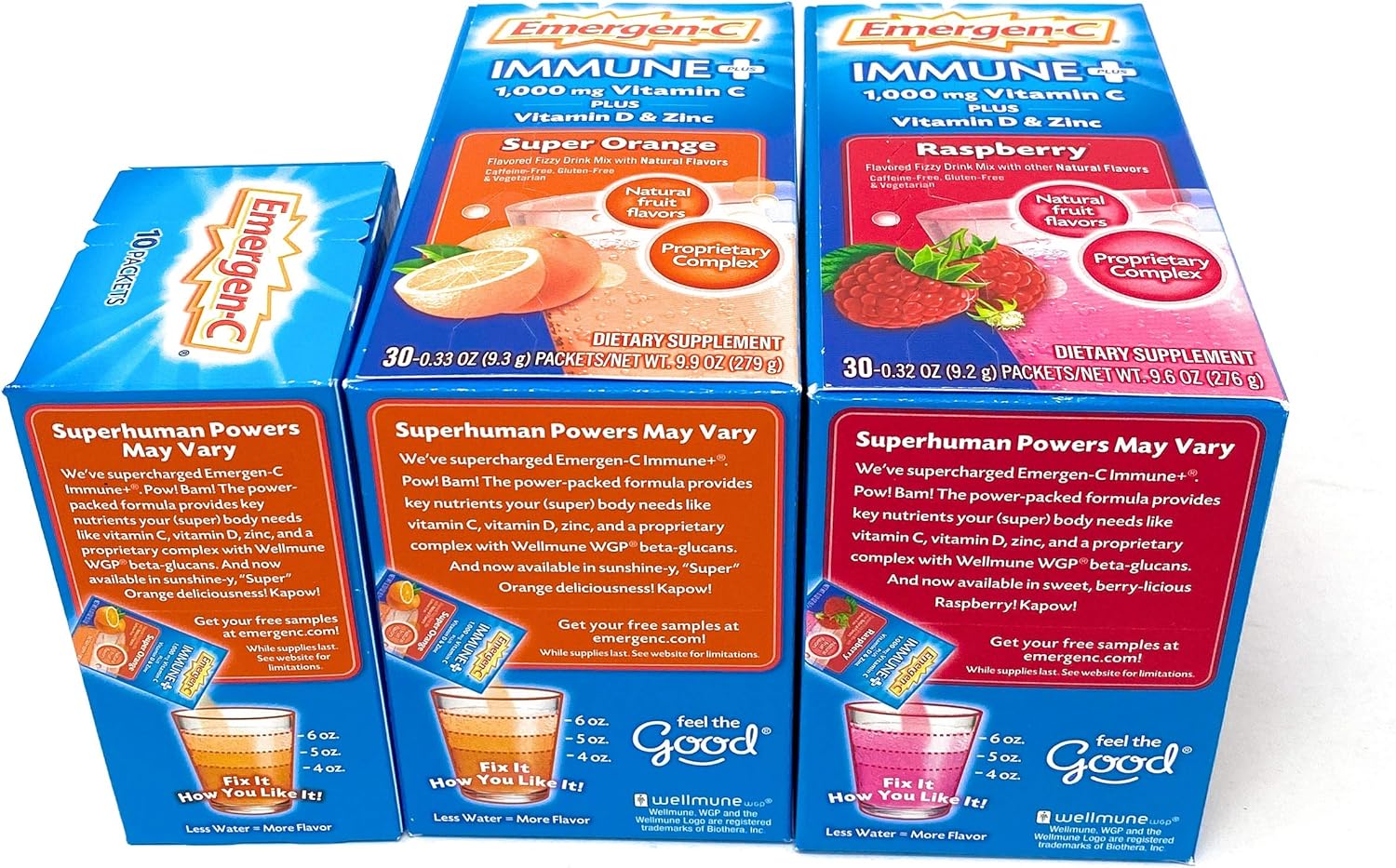 Dietary Supplement Fizzy Drink Mix Powder, Super Orange and Raspberry B964