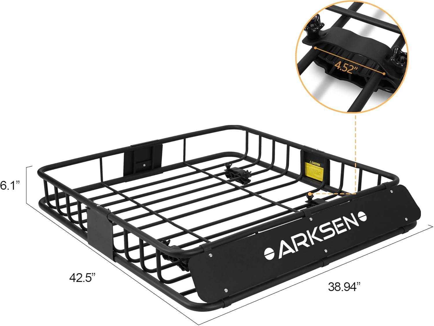 84 Inch Roof Rack Cargo Basket with Soft-Shell Waterproof Roof Bag for SUV, Trucks, Cars K802371