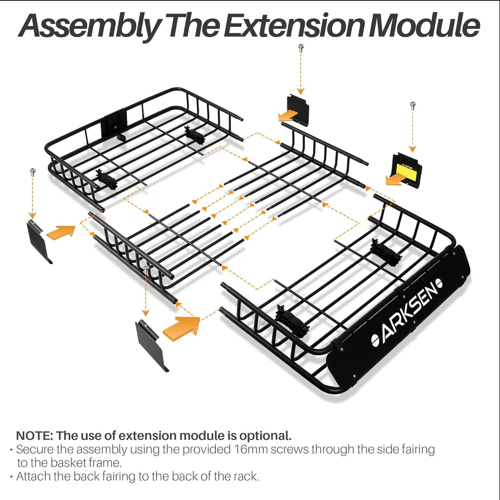84 Inch Roof Rack Cargo Basket with Soft-Shell Waterproof Roof Bag for SUV, Trucks, Cars K802371